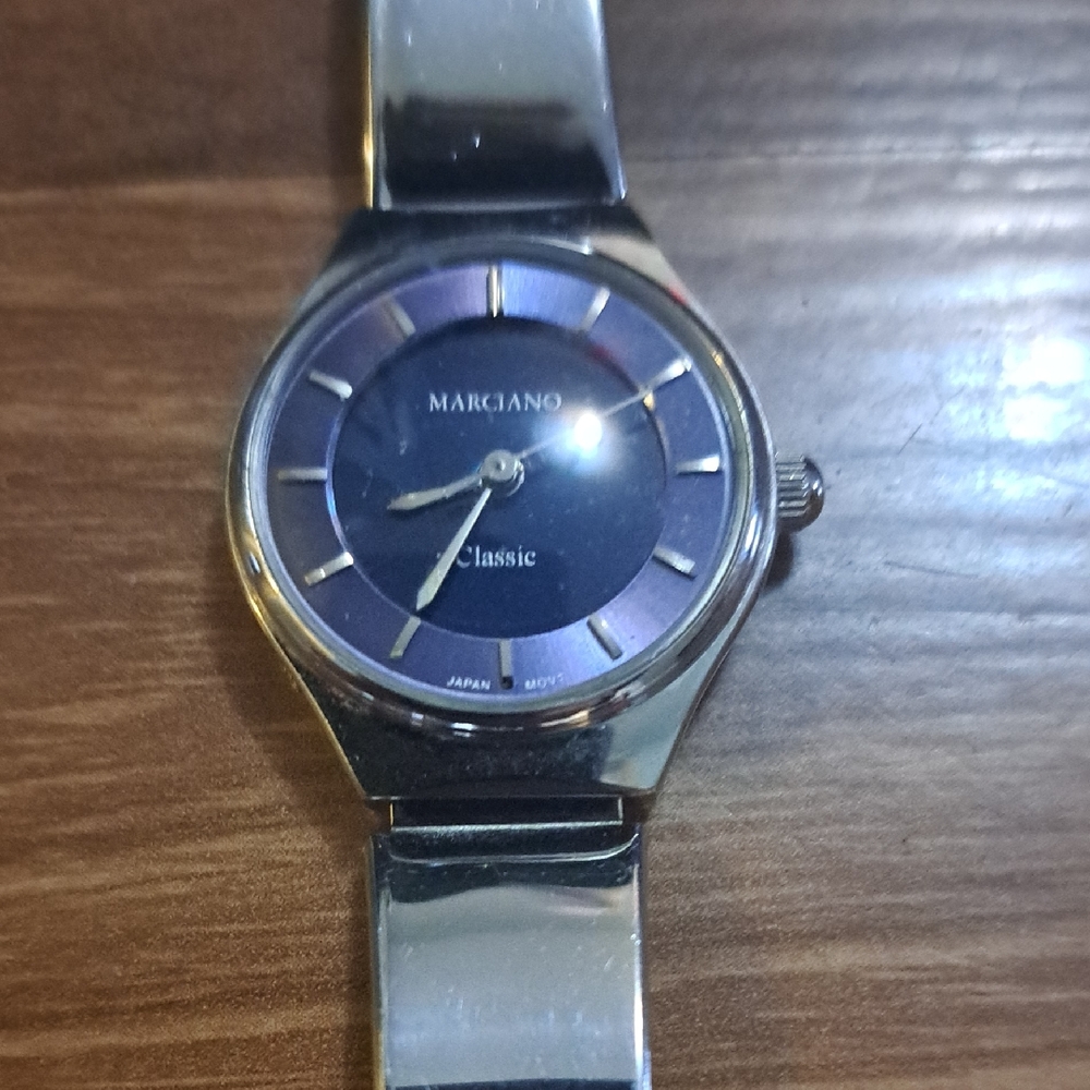 Marciano Silver Watch with Purple Dial